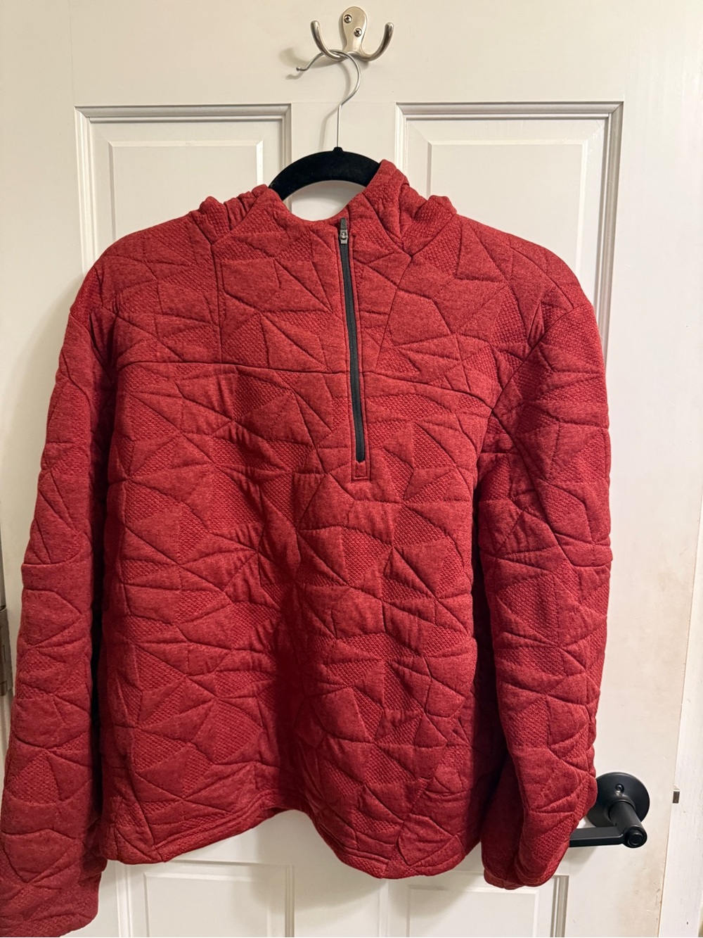 TheNorthFace Women’s Quilted Half-Zip Jacket - Rust Red
